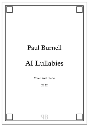 Book cover for AI Lullabies, for voice and piano