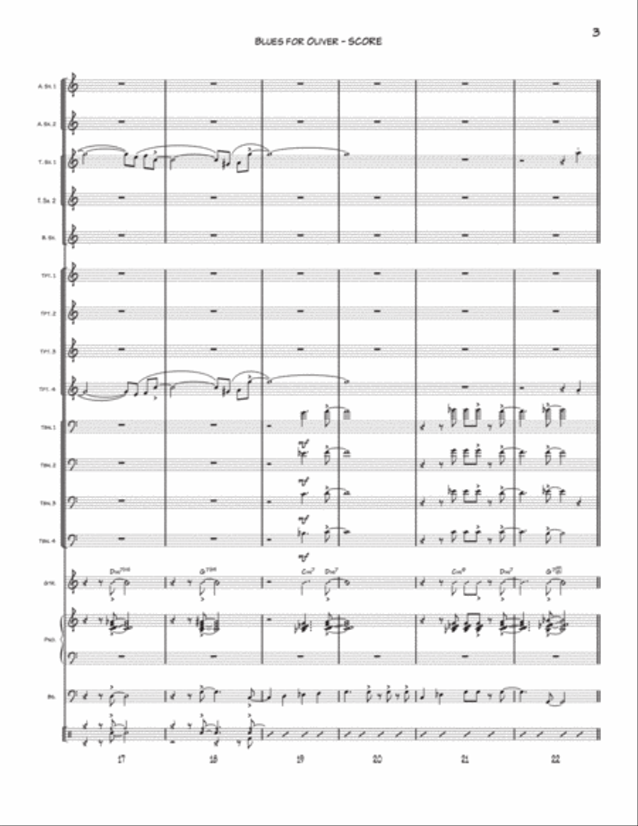 Blues for Oliver Blues for Oliver Jazz Ensemble scores gallery preview page 3
