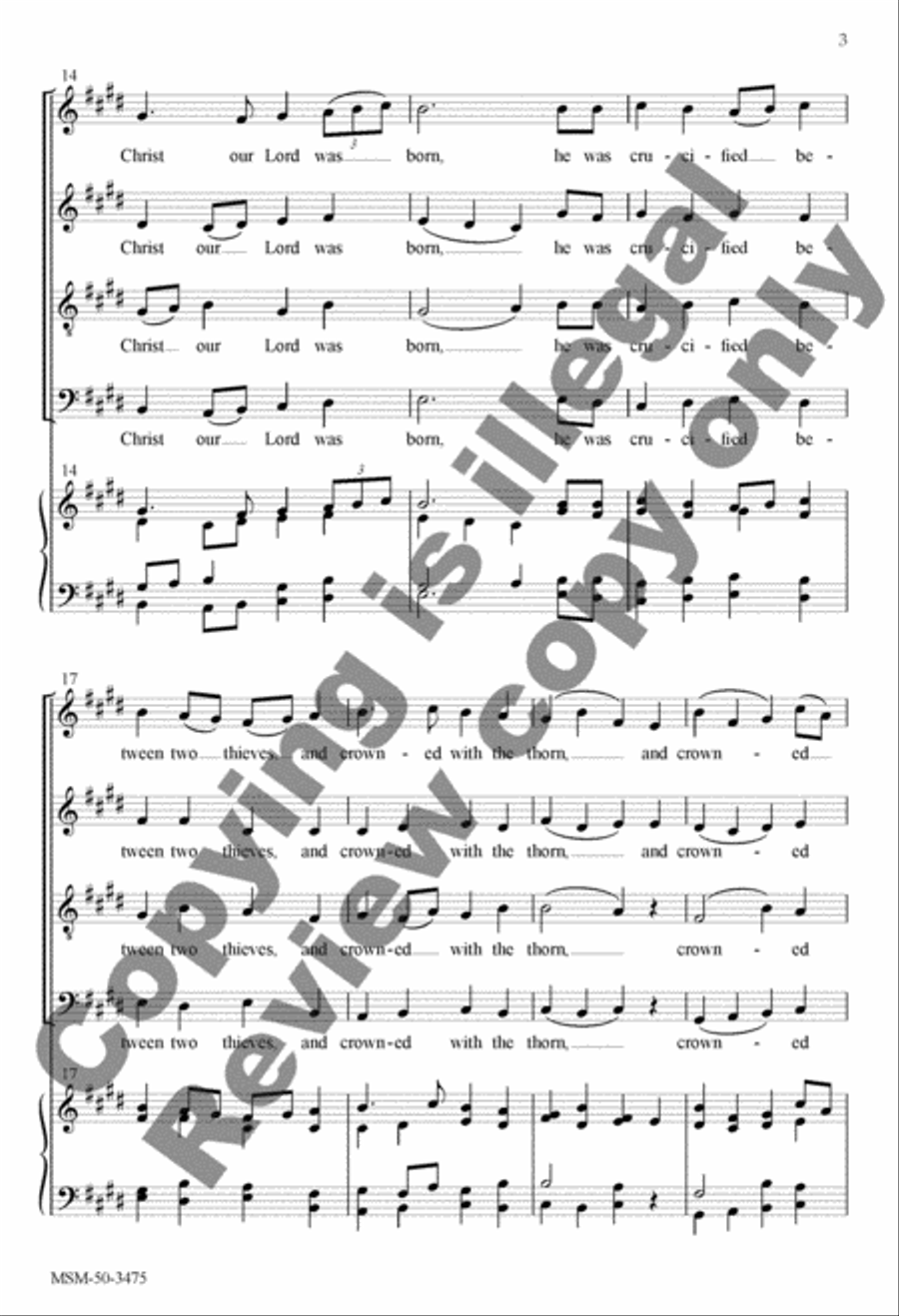 O Mortal Man, Remember Well 4-Part scores gallery preview page 3
