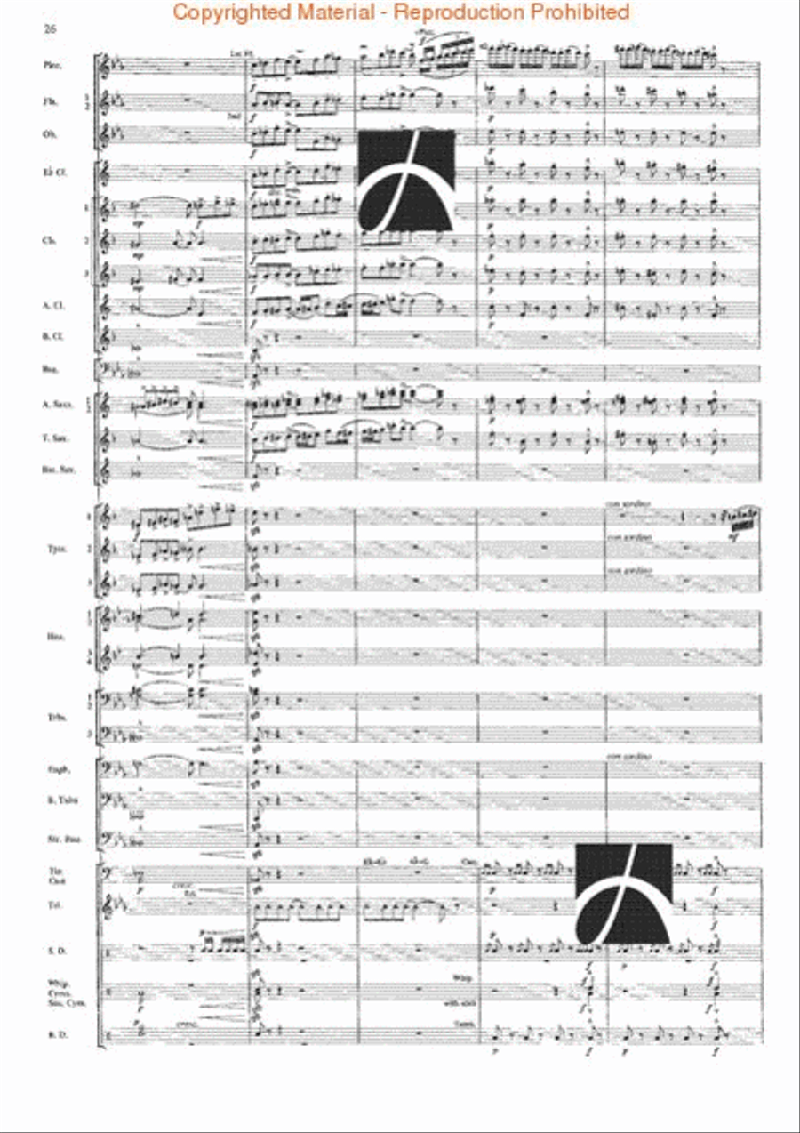 The Seventh Night of July Concert Band scores gallery preview page 23
