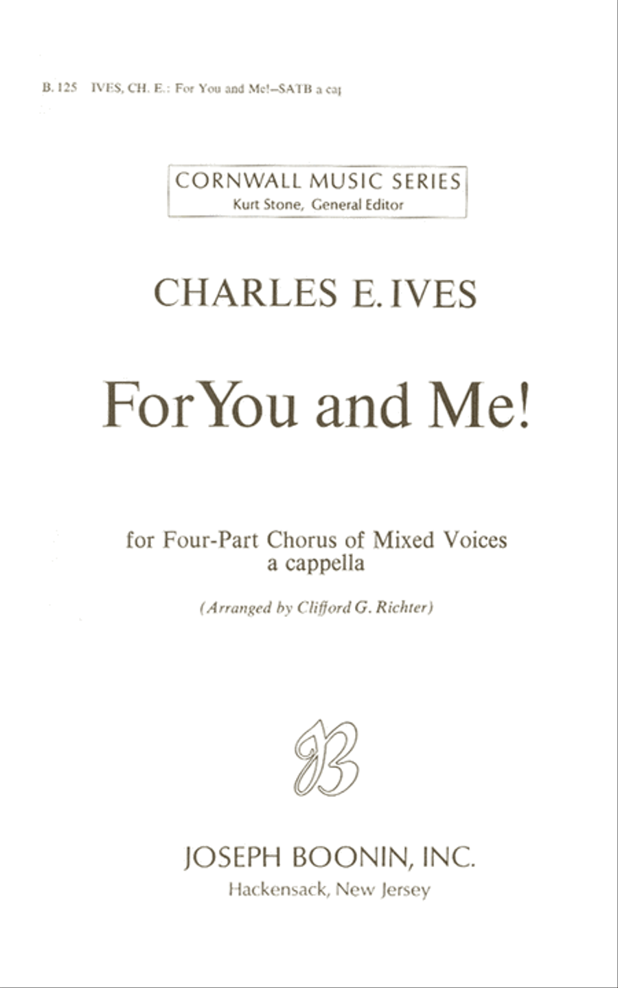 For You and Me For You and Me 4-Part scores gallery preview page 1