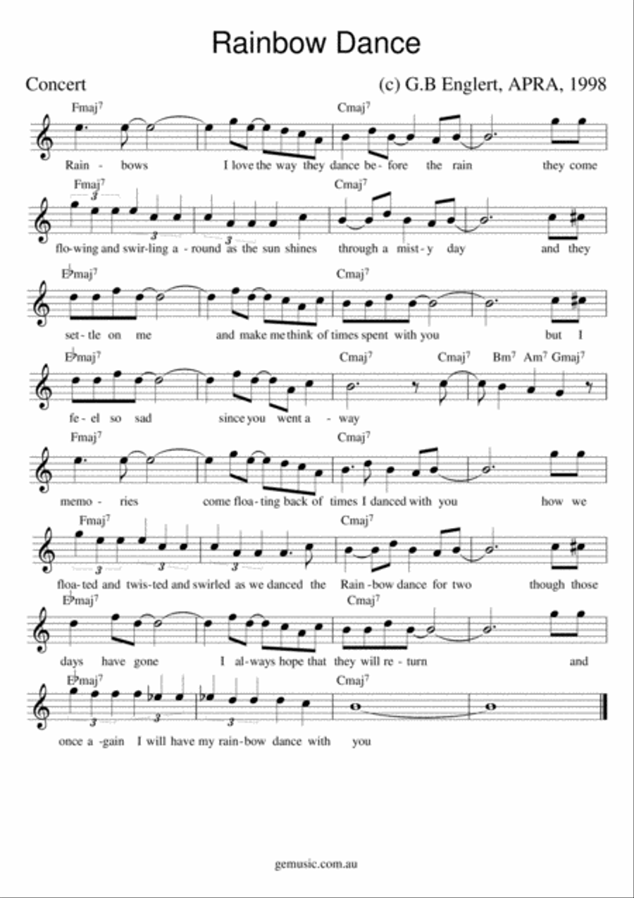 Rainbow Dance Voice scores gallery preview page 1