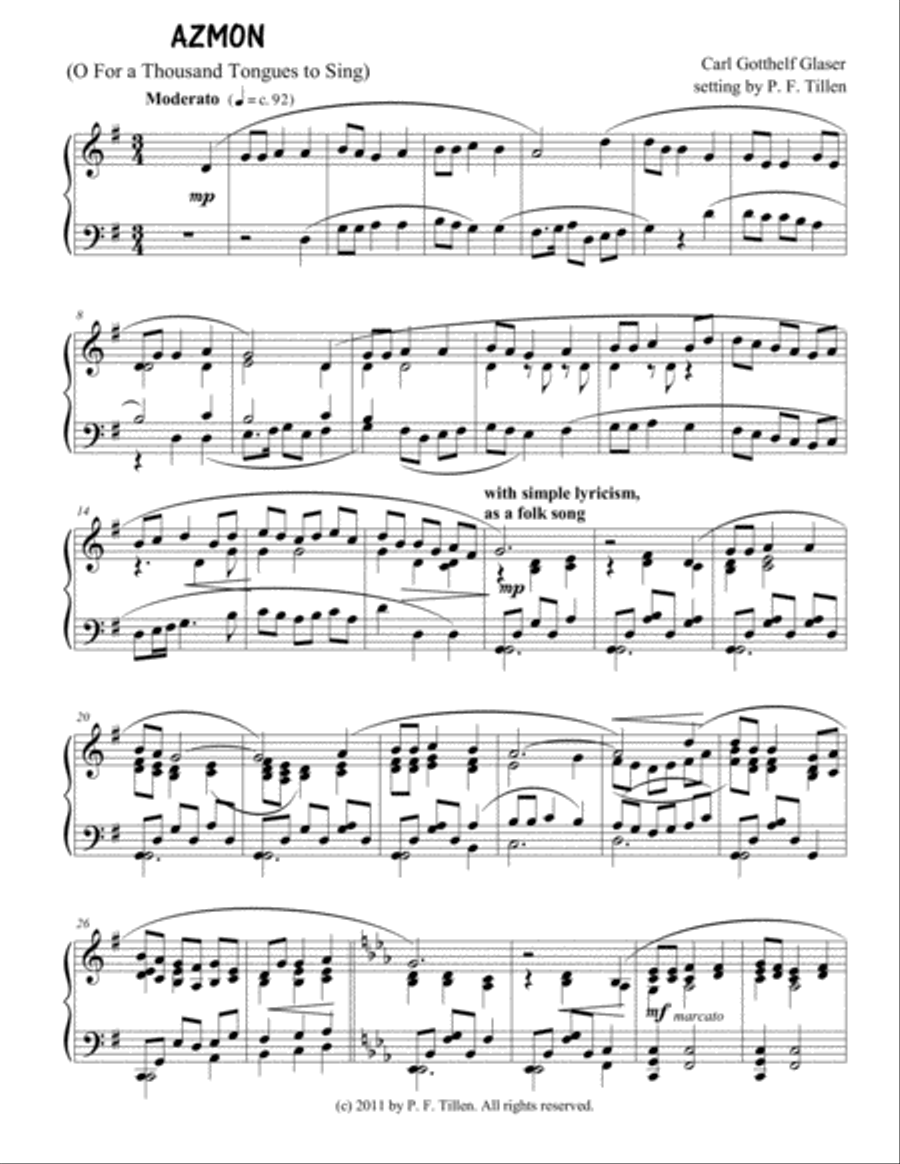 Piano Prelude on AZMON image number null