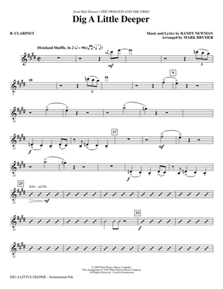 Dig A Little Deeper (from The Princess And The Frog) - Clarinet