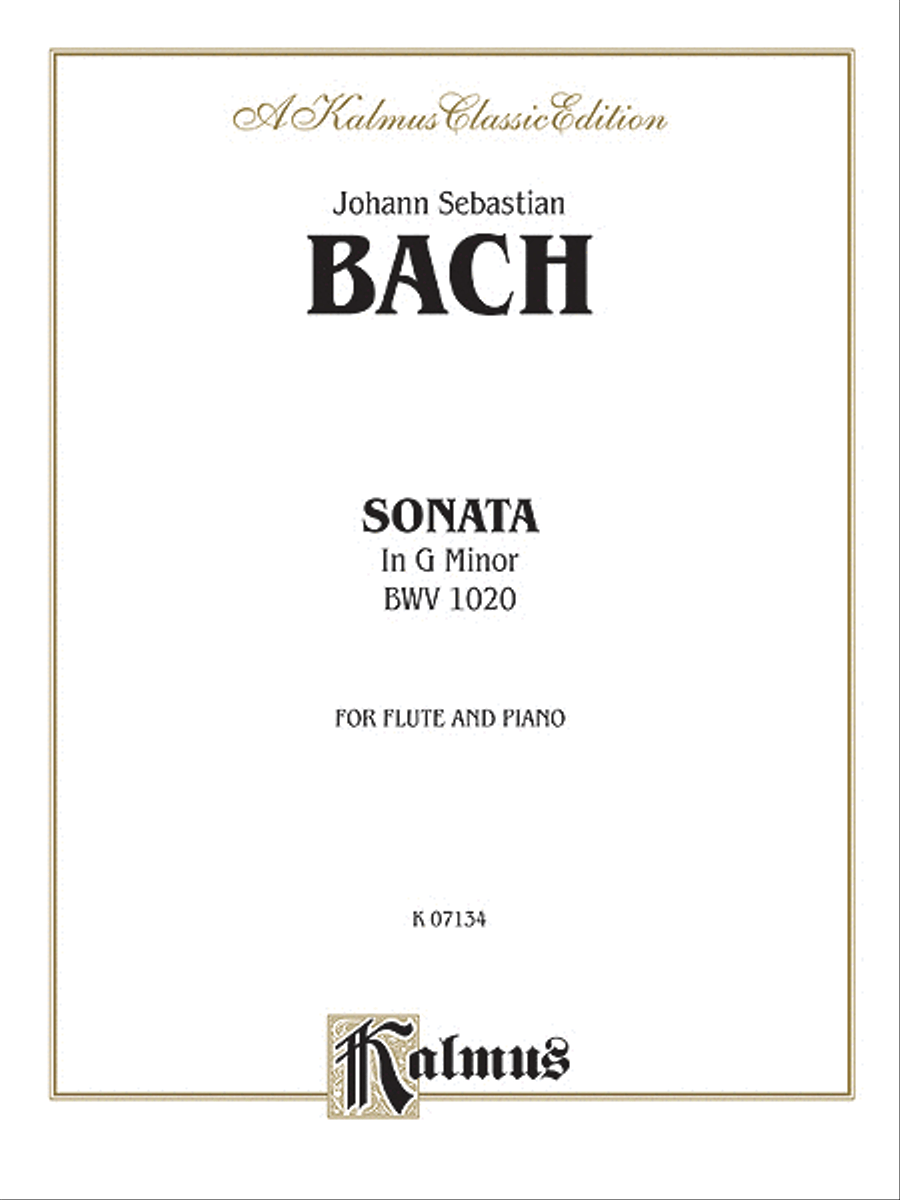 Sonata in G Minor, BWV 1020 Small Ensemble scores gallery preview page 1