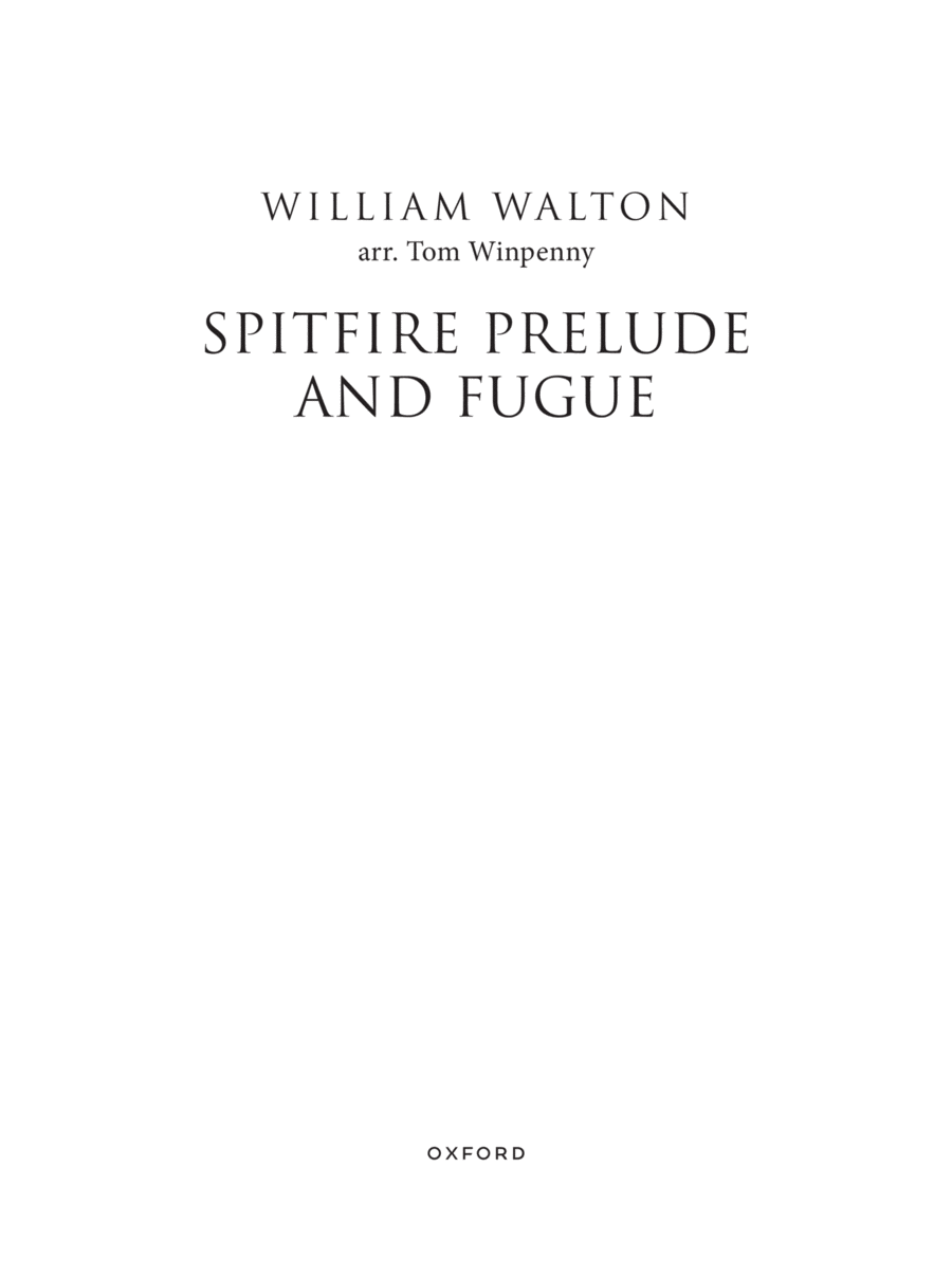 Spitfire Prelude and Fugue Score scores gallery preview page 1
