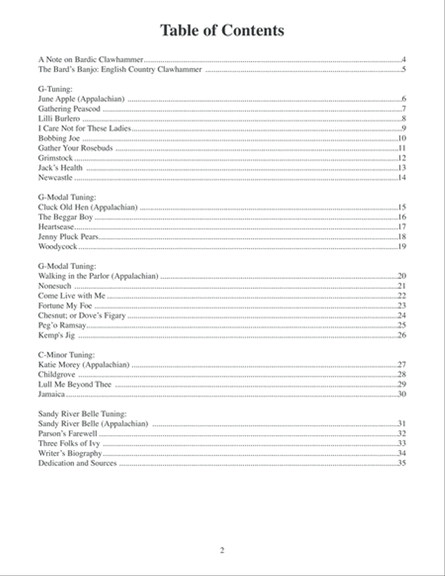 The Bard's Banjo: English Country Clawhammer Banjo Solos 5-String Banjo scores gallery preview page 3