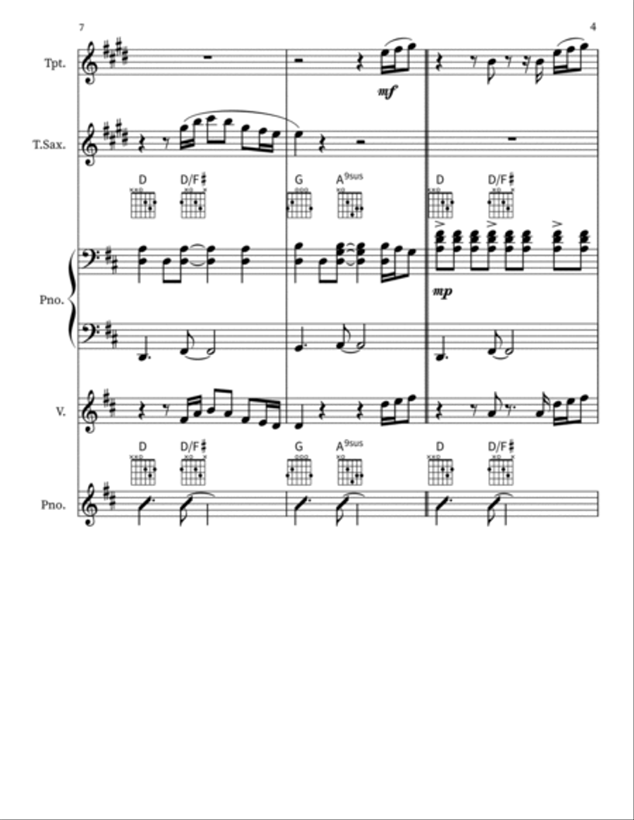 Thinking Out Loud Score and Parts scores gallery preview page 4