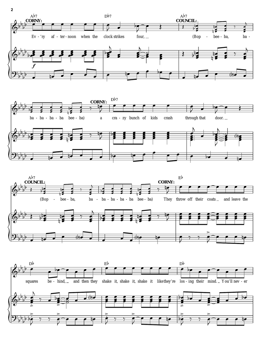 The Nicest Kids In Town Piano, Vocal scores gallery preview page 2