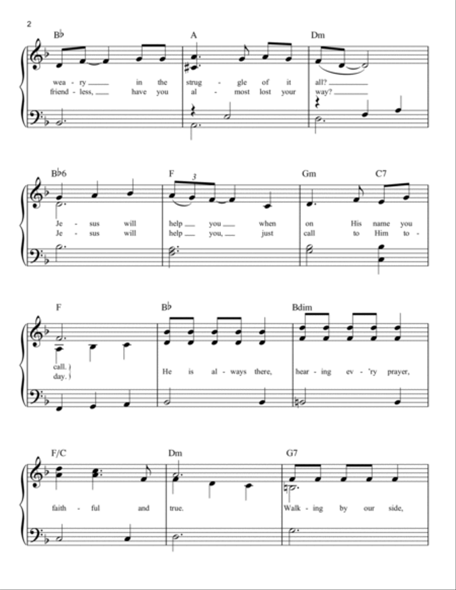 Reach Out To Jesus Reach Out To Jesus Easy Piano scores gallery preview page 2