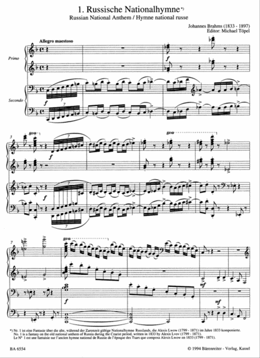 Souvenir de la Russie Souvenir de la Russie Piano Duet scores gallery preview page 2