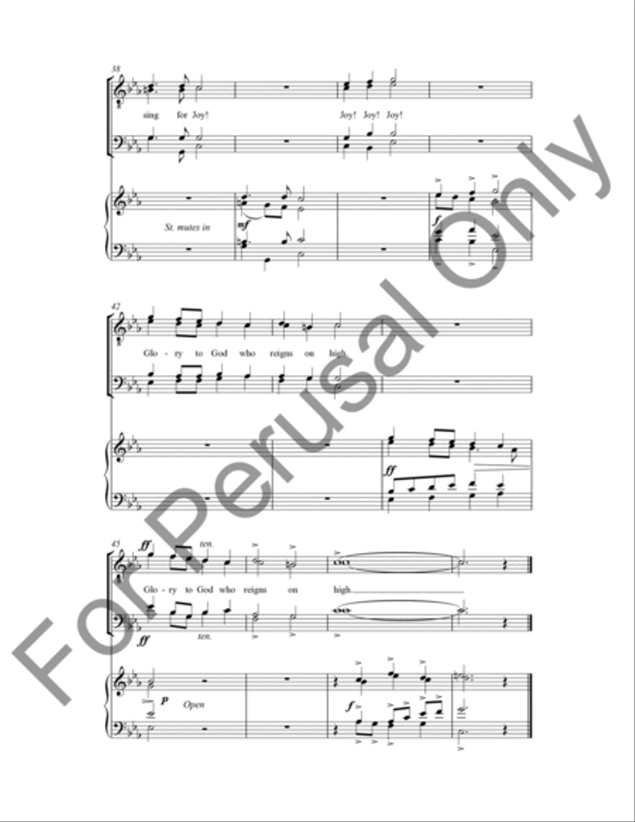 O Sing For Joy! (Choral Score) TTBB scores gallery preview page 6