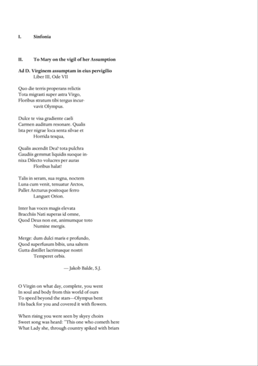 Carson Cooman: Ascensions (2009) for SATB chorus, traverso, baroque violin, viola da gamba, and orga 4-Part scores gallery preview page 2