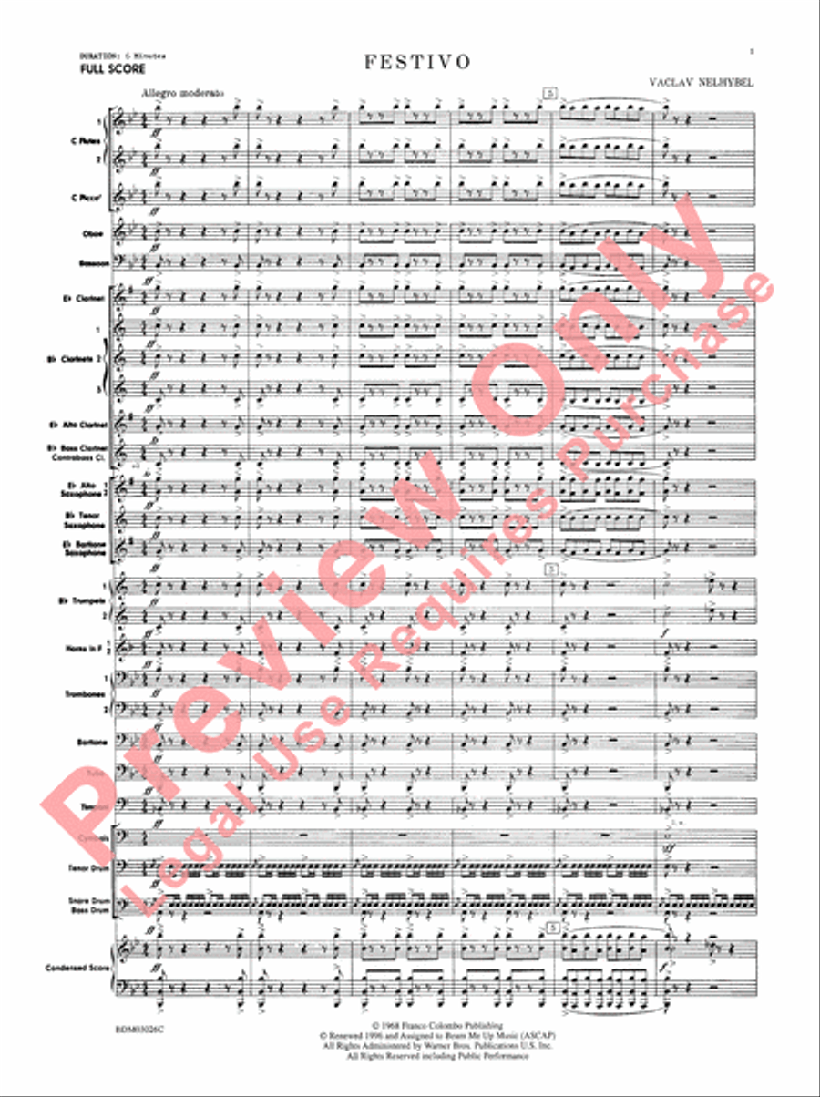 Festivo - Cs Concert Band scores gallery preview page 4