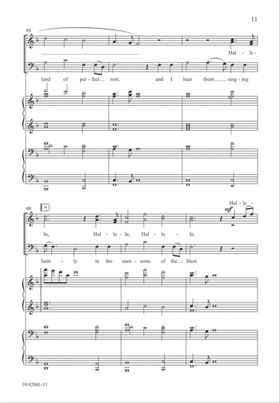 Hark, I Hear the Harps Eternal 3-Part scores gallery preview page 11