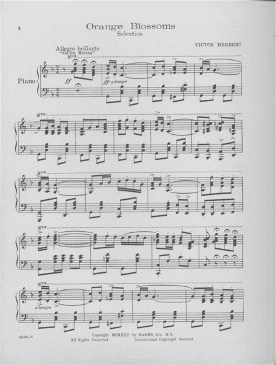 Orange Blossoms. Selections Piano Solo scores gallery preview page 2