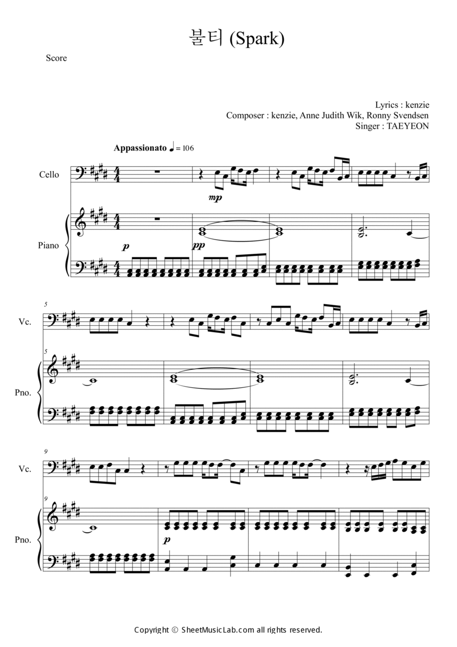 Spark Piano scores gallery preview page 1
