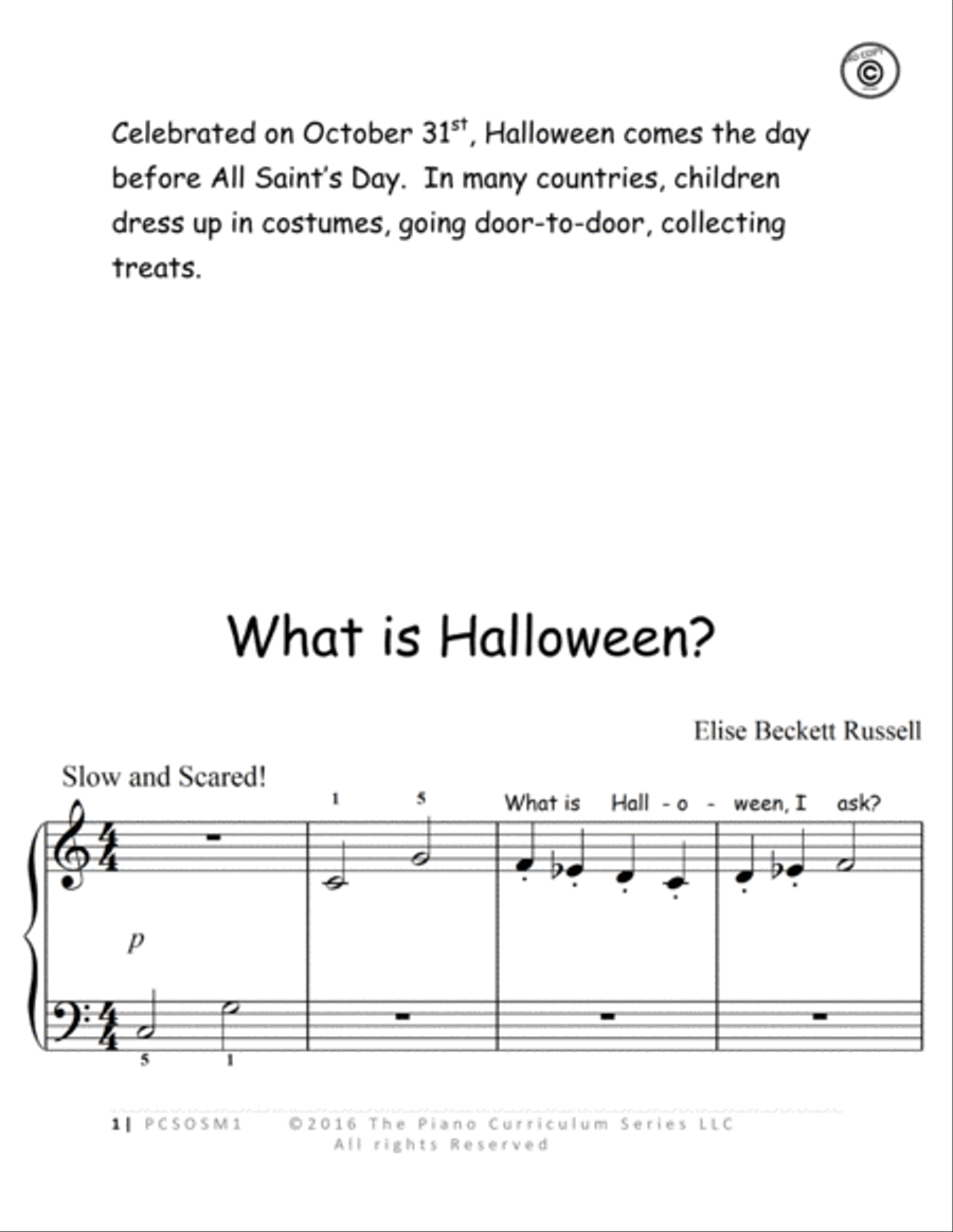 What is Halloween? What is Halloween? Easy Piano scores gallery preview page 2