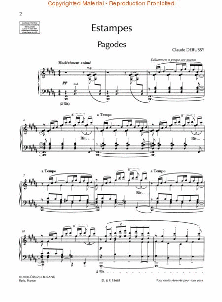 Estampes Piano Solo scores gallery preview page 2