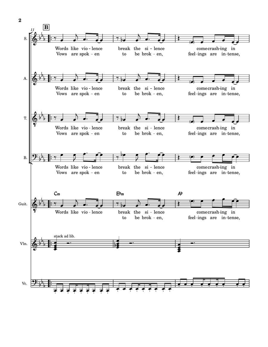Enjoy The Silence Enjoy The Silence Choir scores gallery preview page 2
