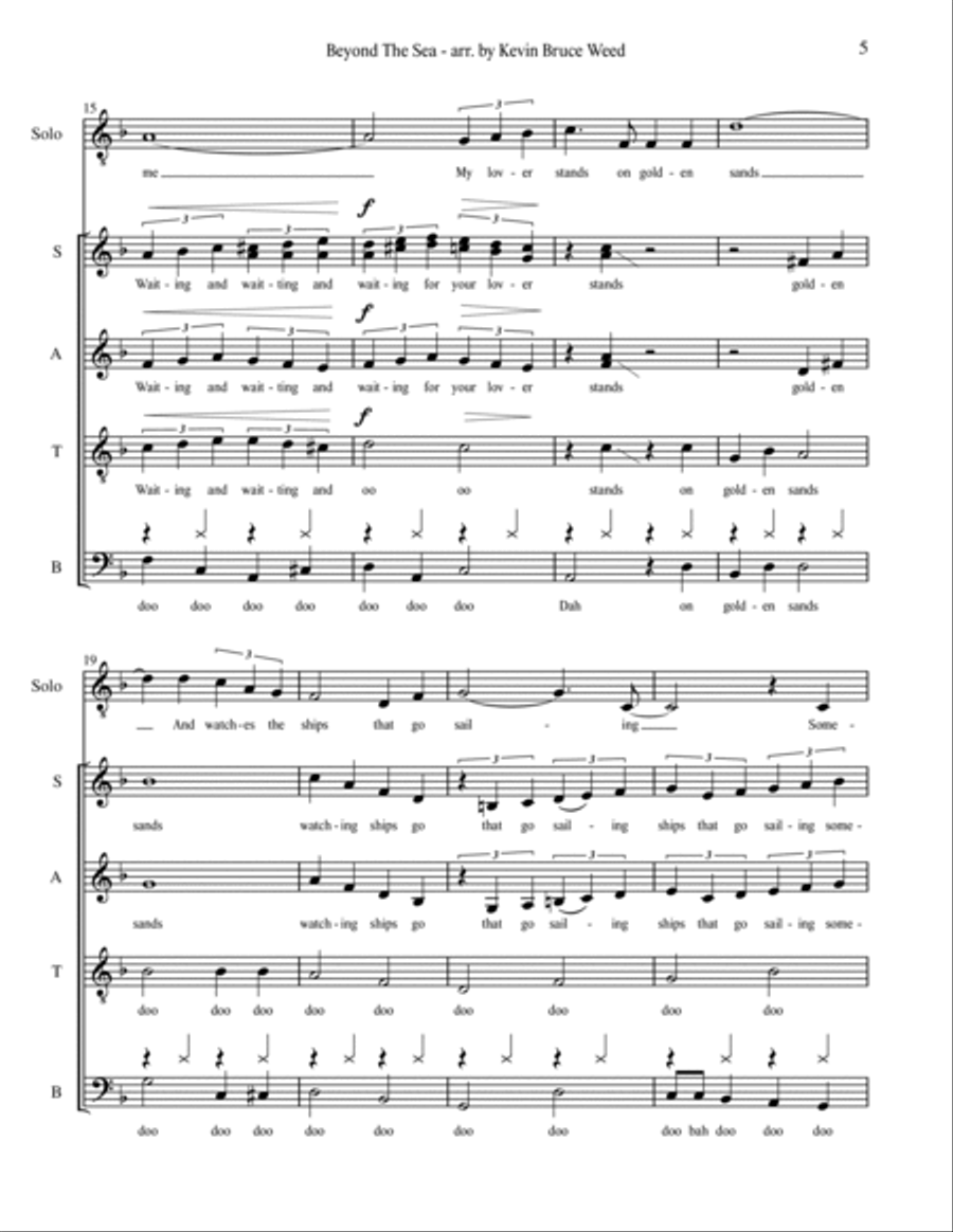 Beyond The Sea Divisi scores gallery preview page 5