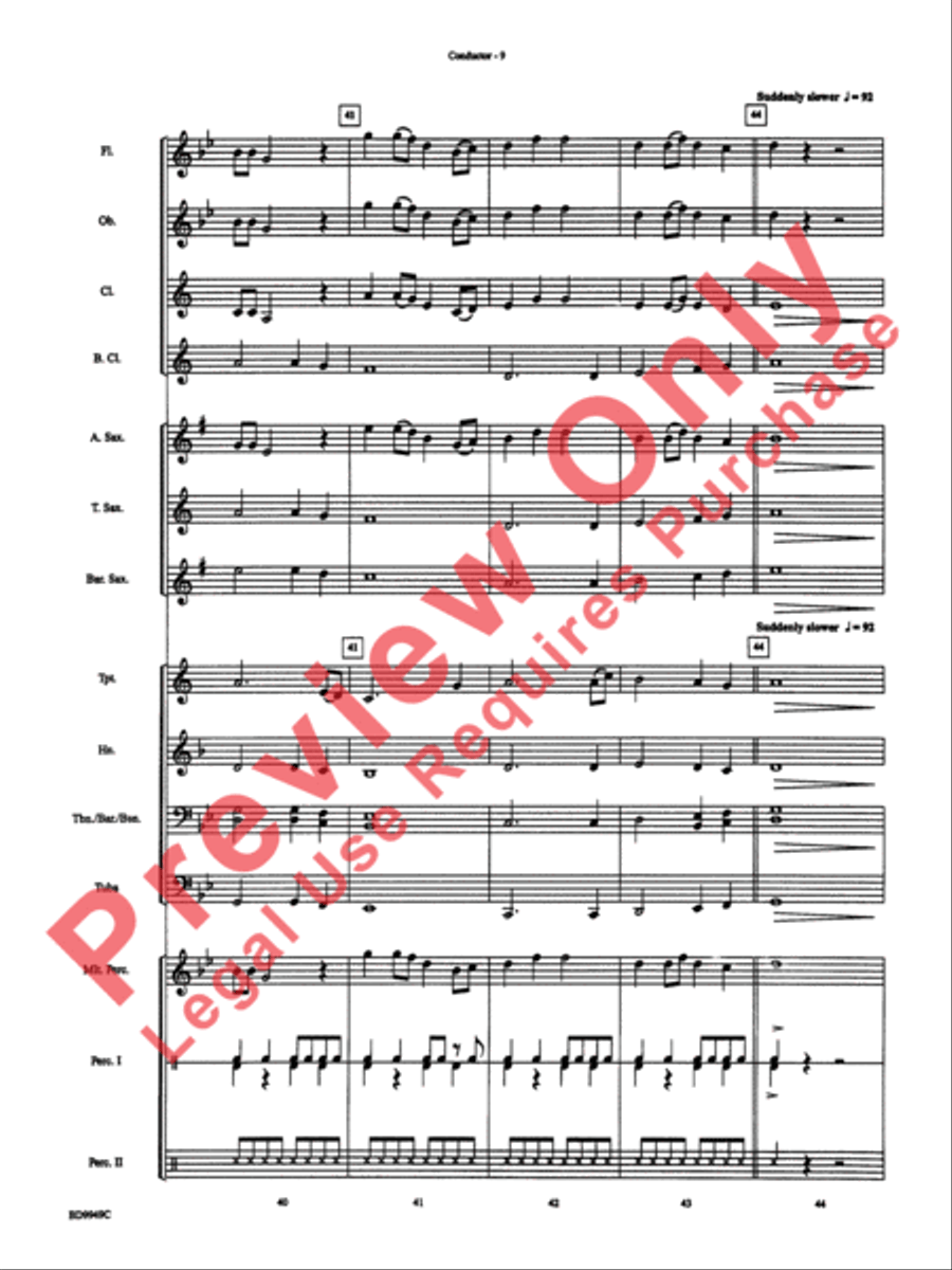 Ancient Spirits Concert Band scores gallery preview page 11