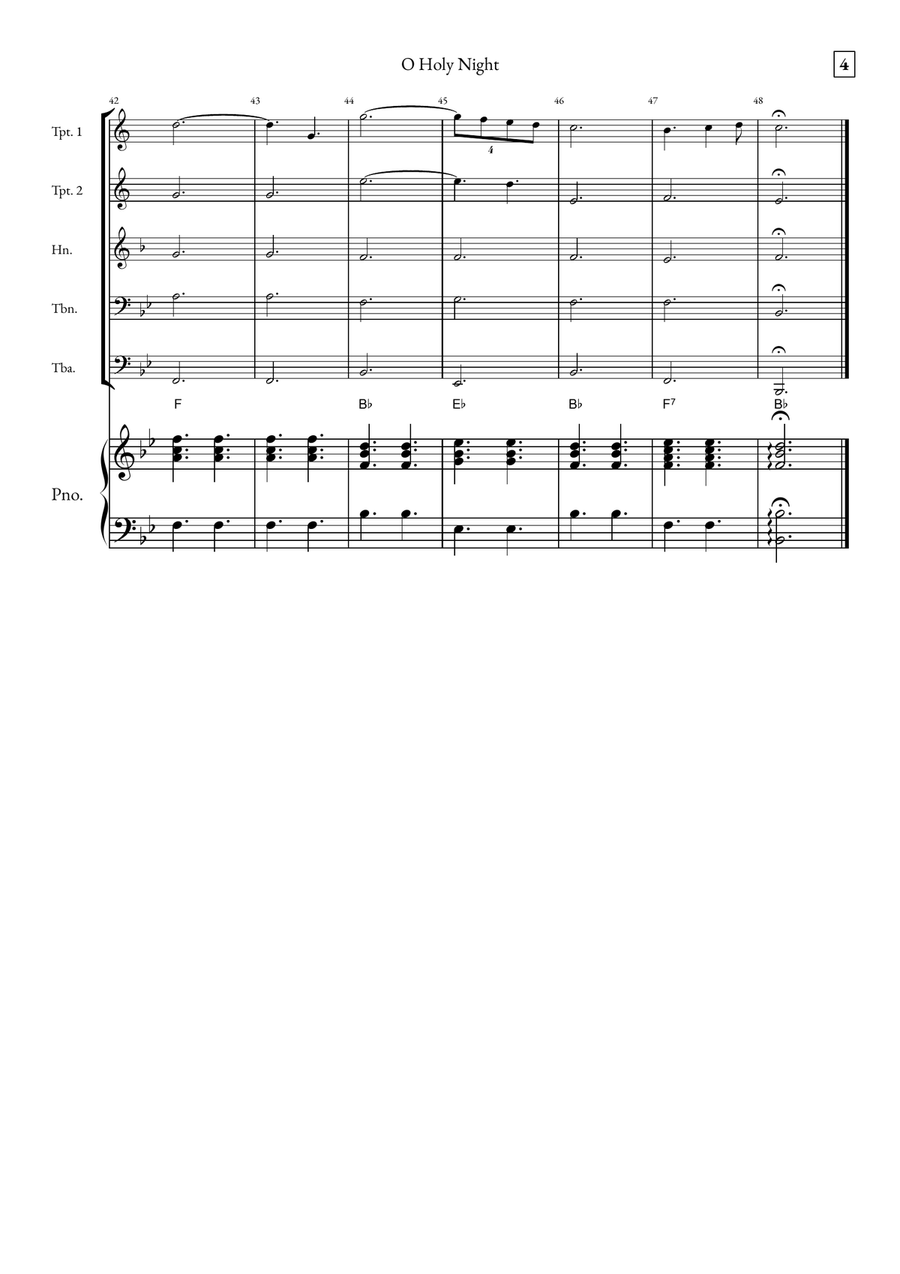 O Holy Night Small Ensemble scores gallery preview page 4