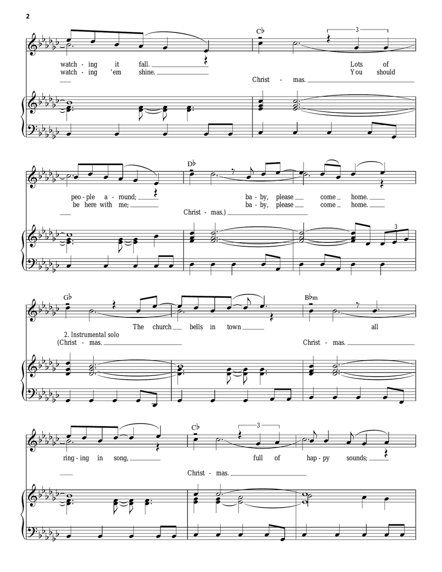 Christmas (Baby Please Come Home) Piano, Vocal scores gallery preview page 2