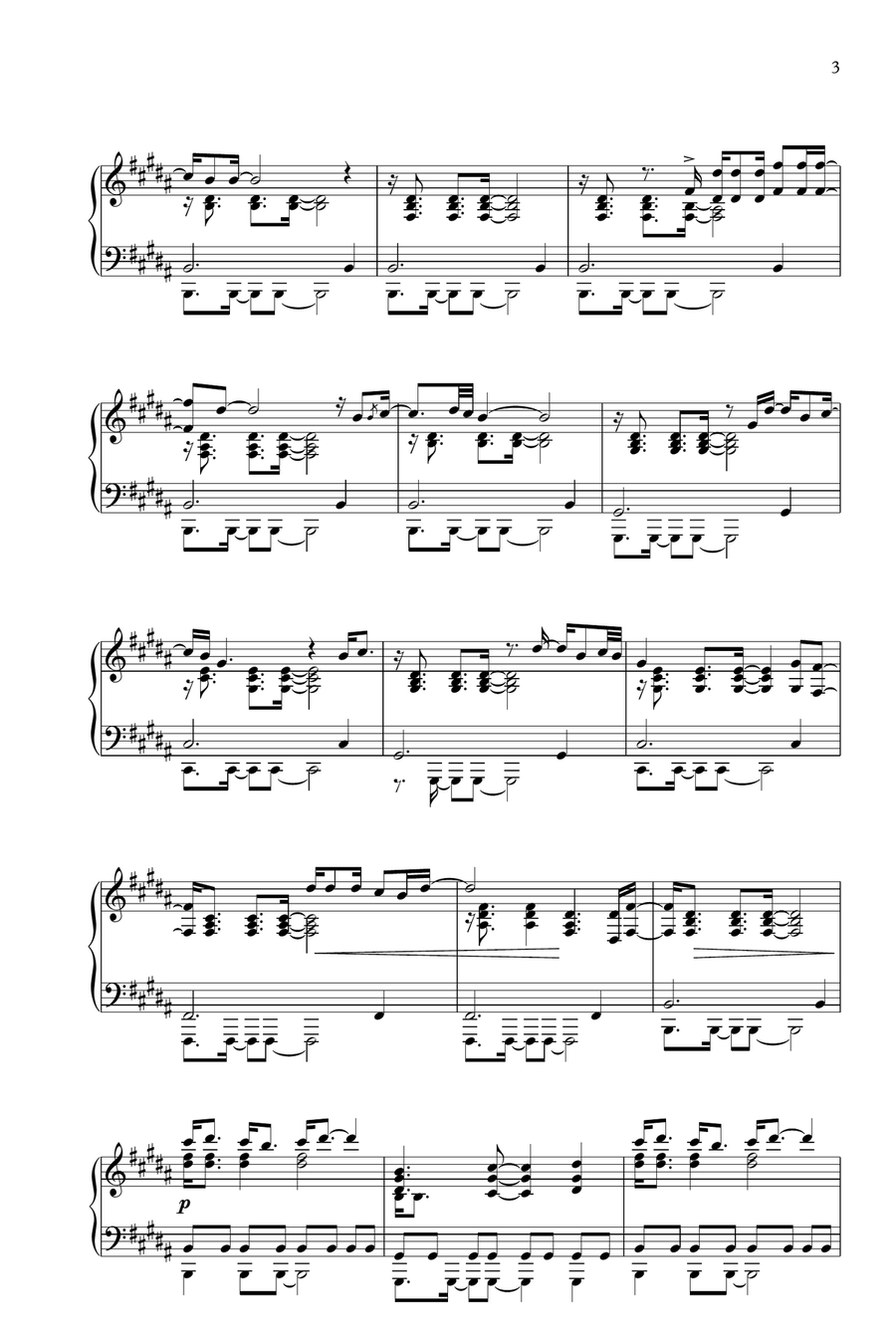 Drive Piano Solo scores gallery preview page 3