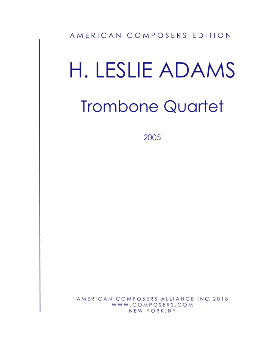 [Adams] Trombone Quartet
