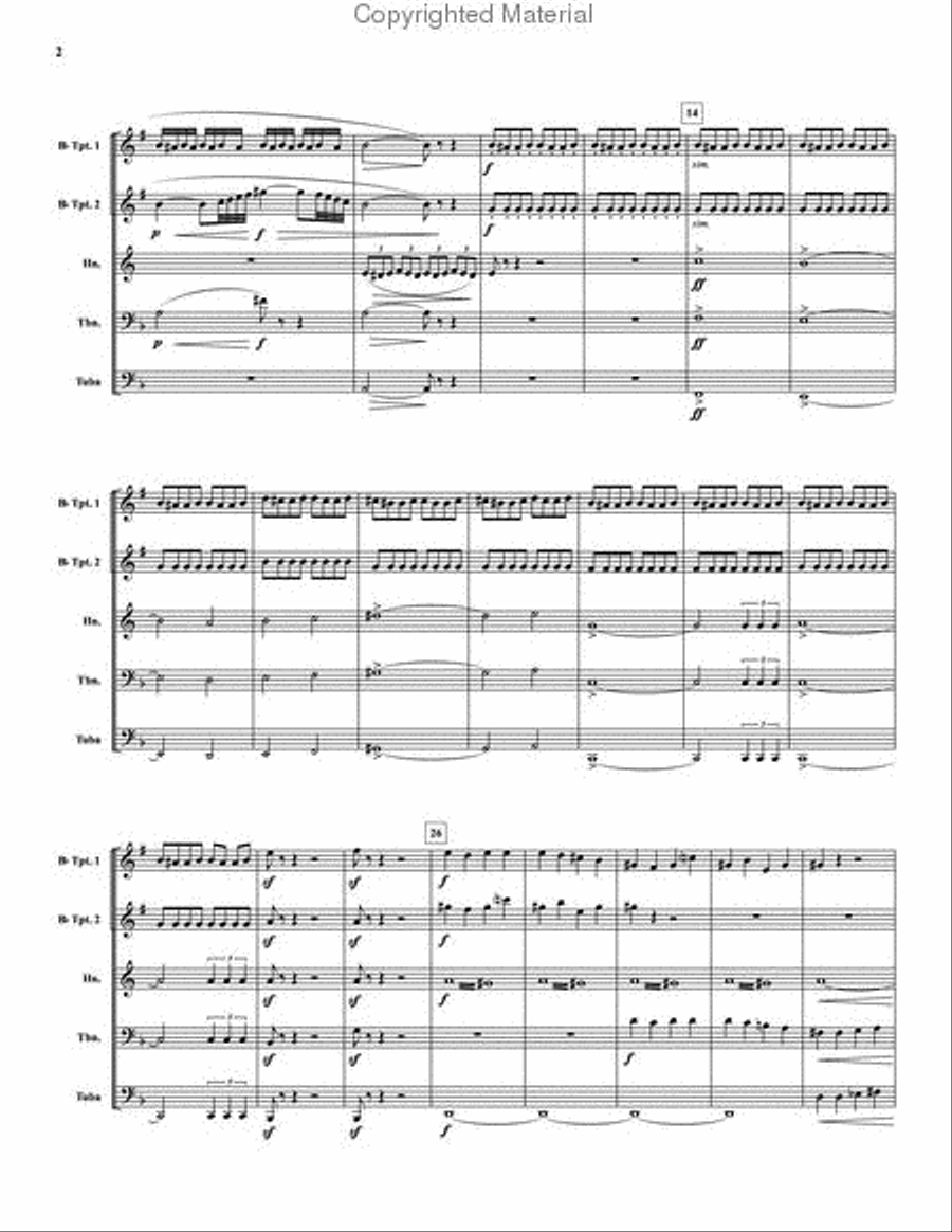 Night on Bald Mountain Brass Quintet scores gallery preview page 3