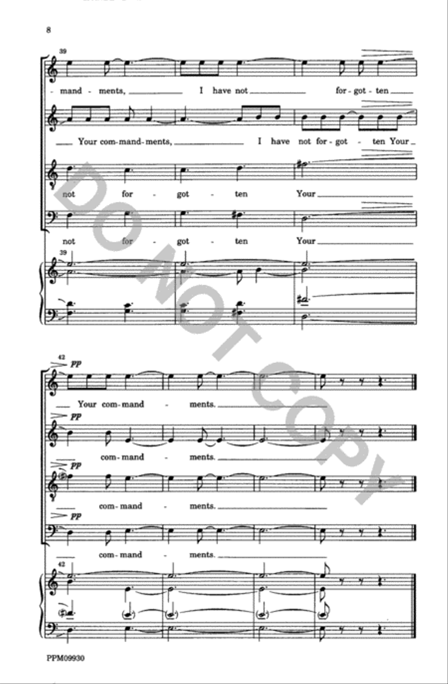 Seek Your Servant O God 4-Part scores gallery preview page 9