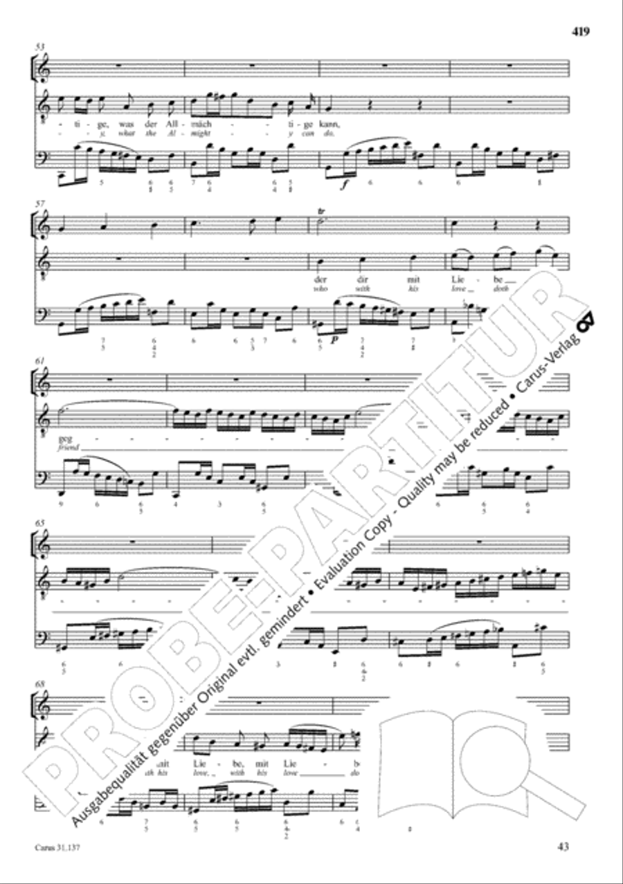 The Complete Sacred Vocal Works (Das geistliche Vokalwerk) Voice scores gallery preview page 420