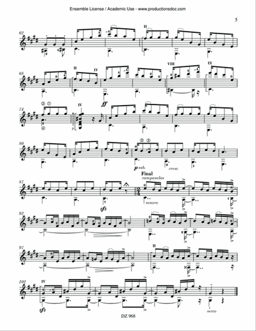 ¡Claro que si!, ¡Claro que no! Classical Guitar scores gallery preview page 5