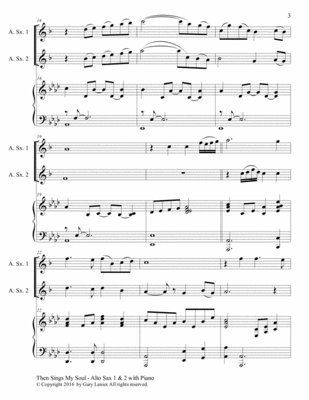 Trios for 3 GREAT HYMNS (Alto Sax 1 & 2 with Piano and Parts) image number null