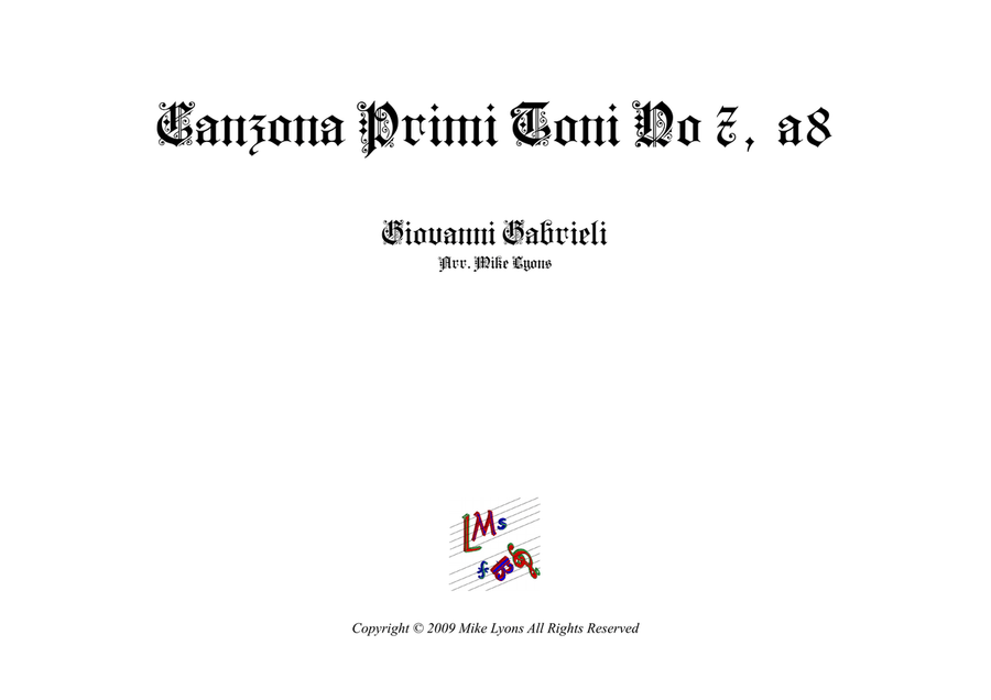 Canzona No. 7 a 8 G. Gabrieli Brass Ensemble scores gallery preview page 1