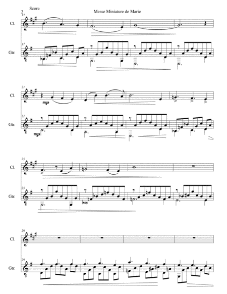 Messe Miniature for clarinet and guitar image number null