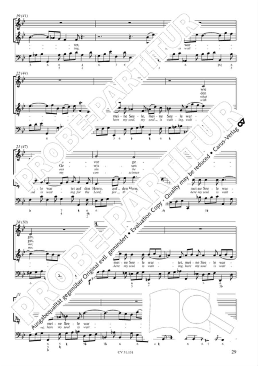 Form the deep, Lord, cried I, Lord, to Thee (Aus der Tiefe rufe ich, Herr, zu dir) 4-Part scores gallery preview page 30