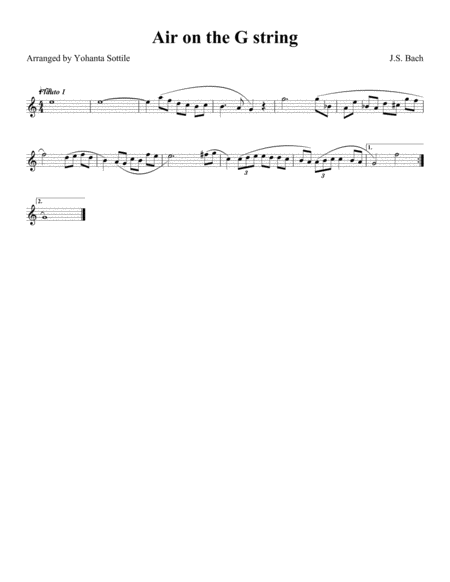 Bach Air on the G String (Easy Children's Band) image number null
