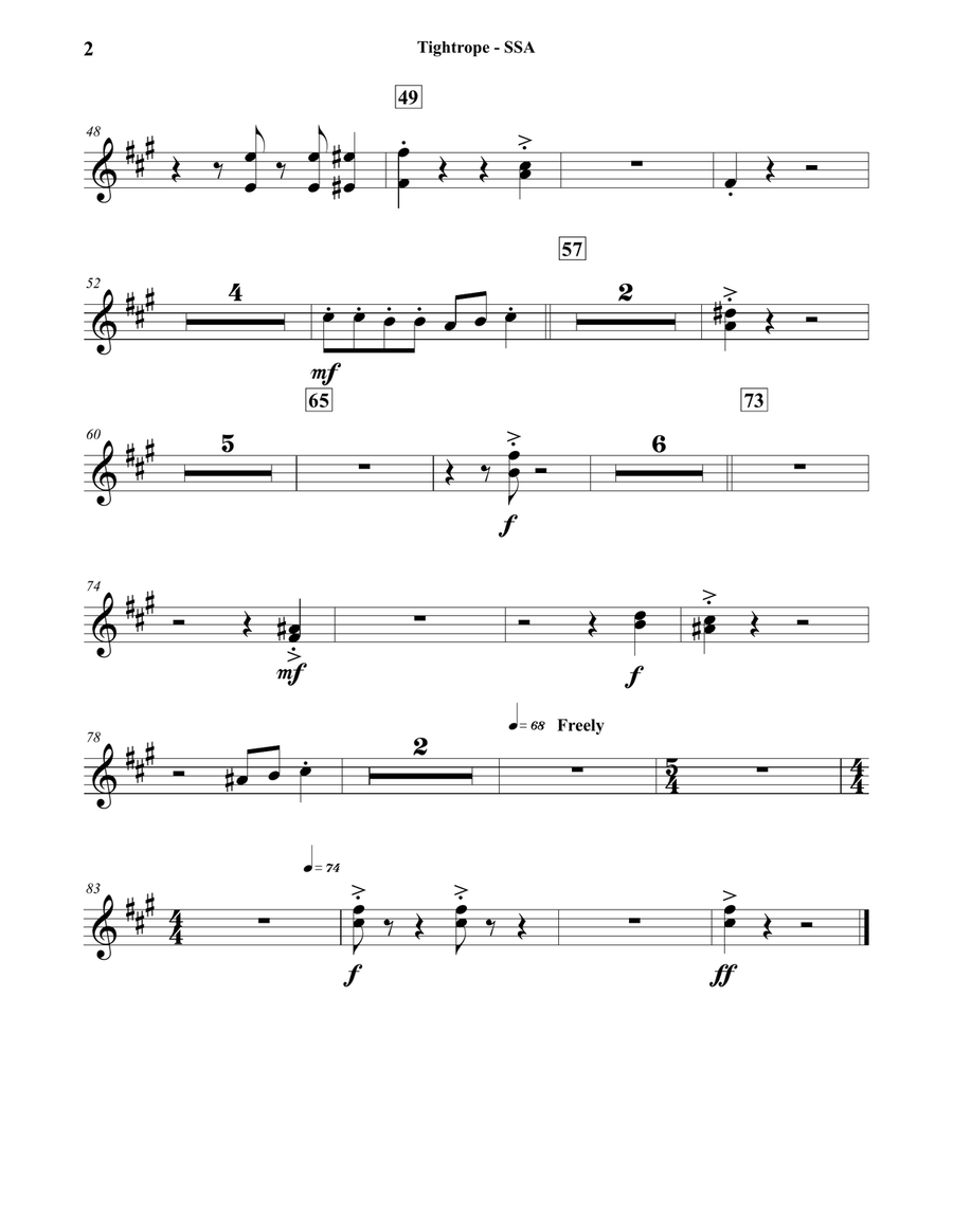 Tightrope Concert Band scores gallery preview page 4
