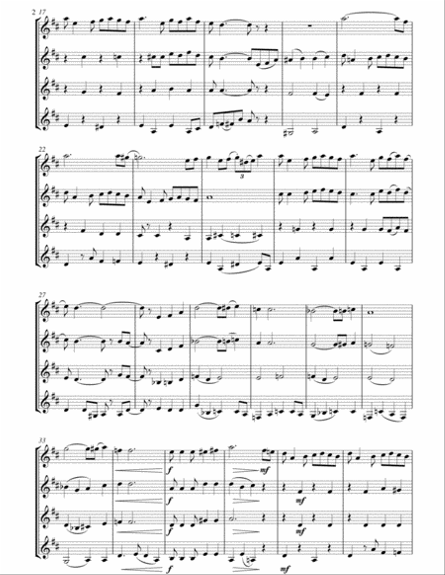 A Kiss To Build A Dream On Clarinet Quartet scores gallery preview page 3