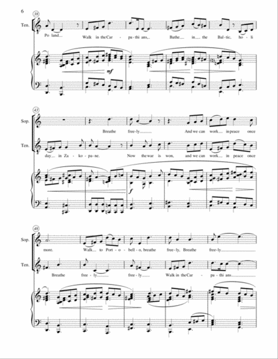 Breathe Freely (song from the opera Breathe Freely Piano scores gallery preview page 6