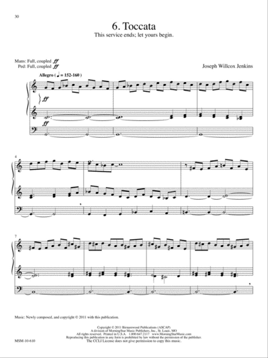 Six Pieces for Organ, Volume 2 B-Flat Clarinet scores gallery preview page 12