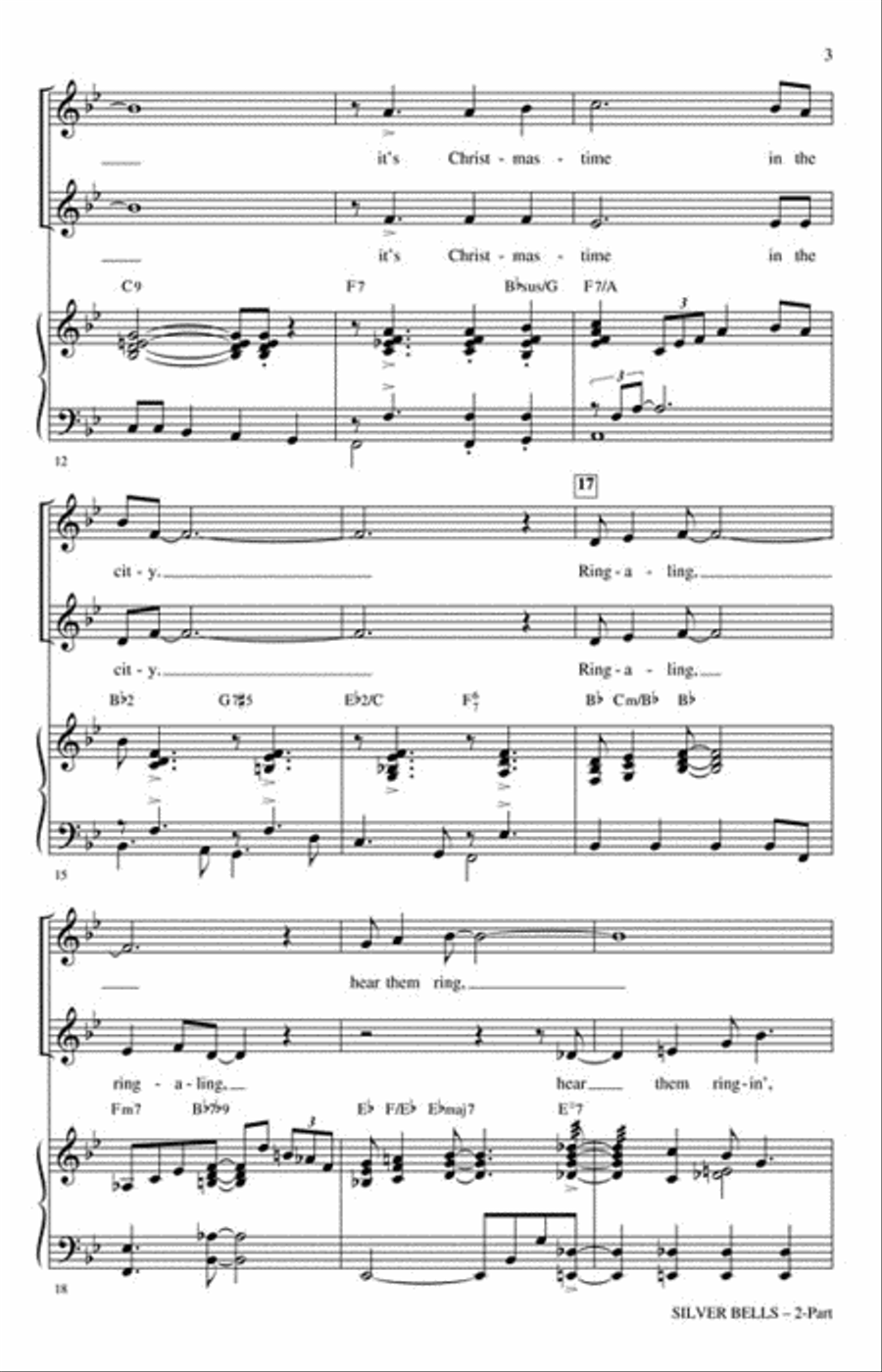 Silver Bells Silver Bells 2-Part scores gallery preview page 3