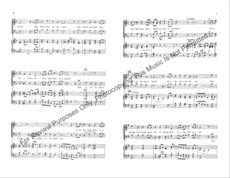 Singing Men on Sunday Morning #4 (Collection) TTBB scores gallery preview page 4