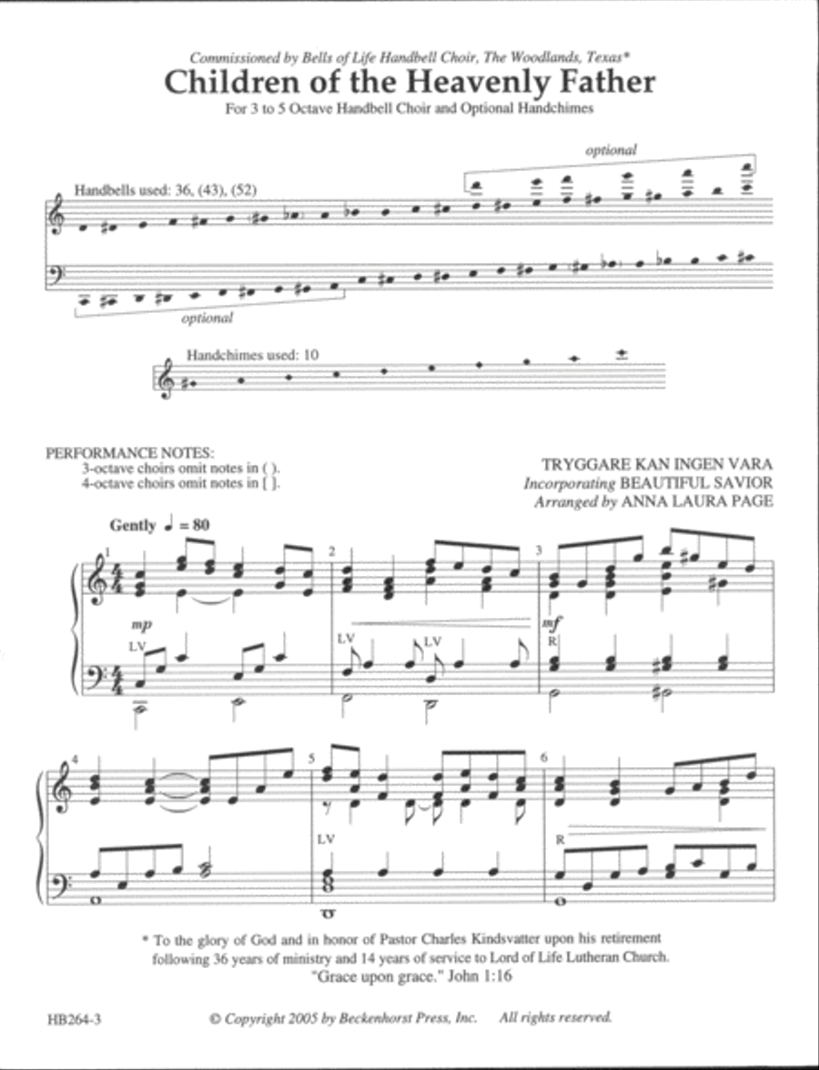 Children of the Heavenly Father - Page 5-Octaves scores gallery preview page 2