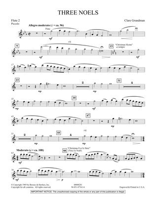 Three Noels - Flute 2