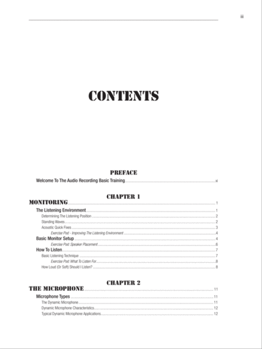Audio Recording Boot Camp Textbook - Sheet Music page 2