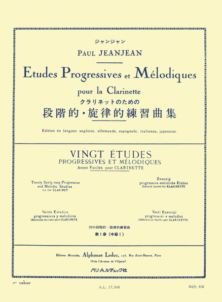 Vingt Etudes Progressives et Melodiques - Volume 1