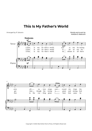 This Is My Father's World (Key of A-Flat Major)